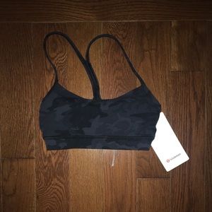 Black army print lulu lemon sports bra